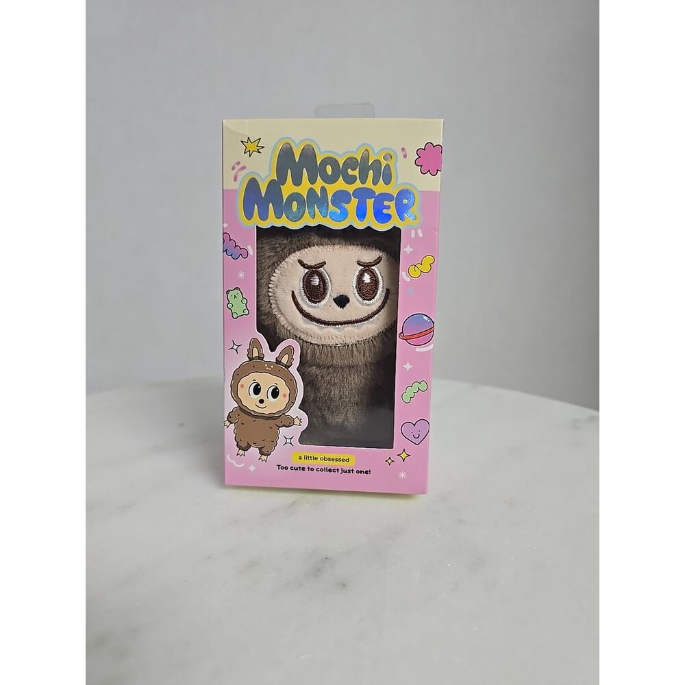 New Mochi Monster Plush Charm Collectible Keychain Brown Monster LiL Obsessed